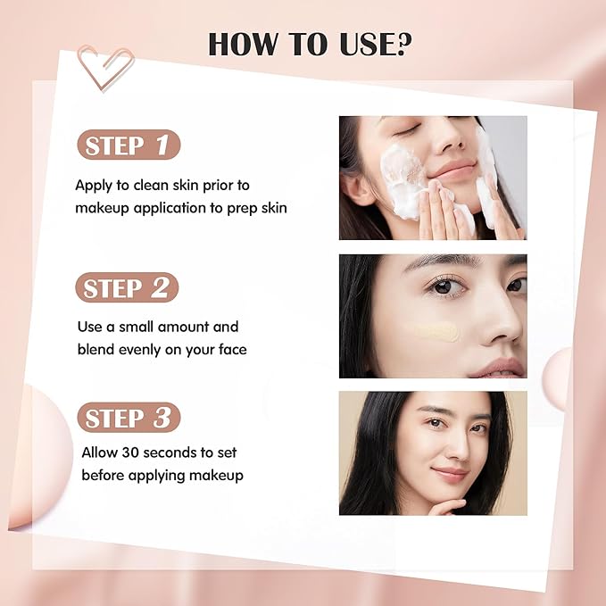 Hydrating Makeup Primer with Hyaluronic Acid, Face Foundation Primer, Base Primer for Shine, Oil Control, Add Moisture, Smooth Texture, Hides Wrinkles for Long-Lasting Makeup, 0.71 FL.OZ-VivaGrace Women