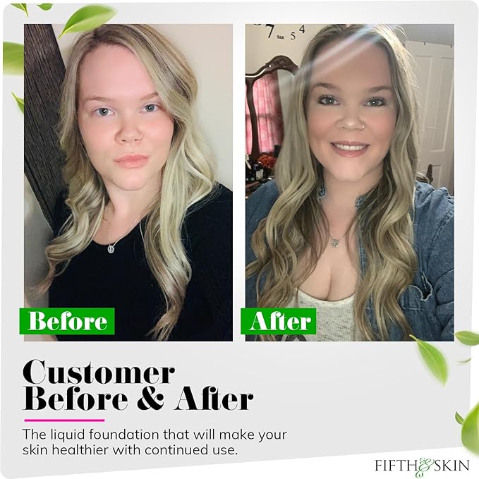 Fifth & Skin: Better’n Ur Skin Liquid Foundation (SOFT BEIGE) - Natural, Organic, Vegan, Cruelty-Free - Gluten-Free Beauty with Buildable Coverage and Palm-Free Luxury - 1 oz-VivaGrace Women