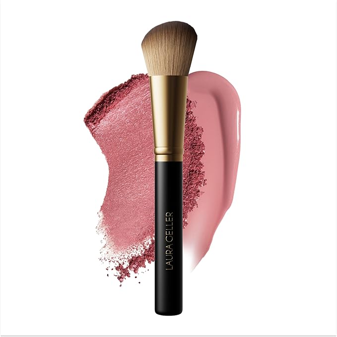LAURA GELLER NEW YORK Angled Blush Brush with Black Wooden Handle & Dense Bristles for Makeup Application-VivaGrace Women