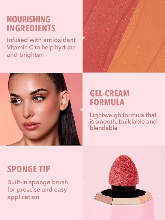 SHEGLAM Color Bloom Dayglow Liquid Blush Makeup for Cheeks Shimmer Finish - Float On-VivaGrace Women