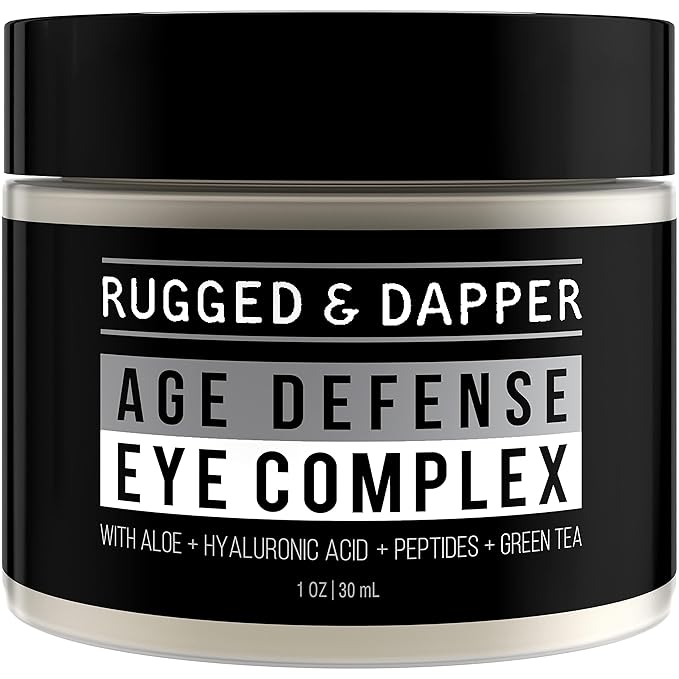 Men's Eye Cream for Dark Circles, Puffiness, Wrinkles & Puffy Eyes, Unscented Gel with Hyaluronic Acid, Vitamin E, Argan Oil, 1 Fl Oz-VivaGrace Women