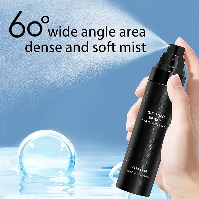AMIIR Makeup Setting Spray, Waterproof Finishing spray, Long Lasting Lock Face Fixing Mist, Hydrate Before Makeup Matte Oil Control Lightweight Refreshing-VivaGrace Women