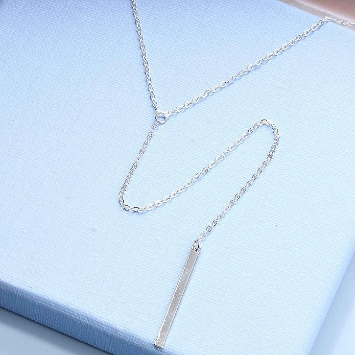Boho Long Bar Necklace Choker Y Lariat Necklace Chain Minimalist Drop Necklace Jewelry for Women and Girls-VivaGrace Women