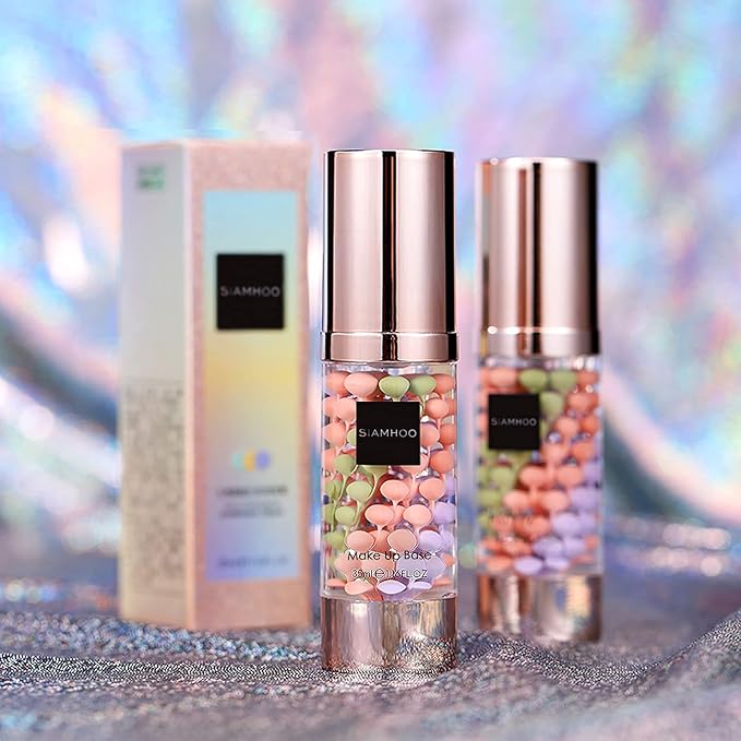 SIAMHOO One Step Face Primer Makeup Tricolor Tinted Moisturizer Skin Tone Correcting and Brightening Primer for Glowing and Flawless Makeup, 35ml - 2pcs-VivaGrace Women