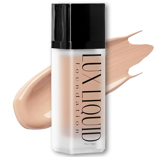 Organic Aloe-Based LUX Liquid Foundation, Natural Vegan Gluten-Free Made in USA, Nutmeg-VivaGrace Women