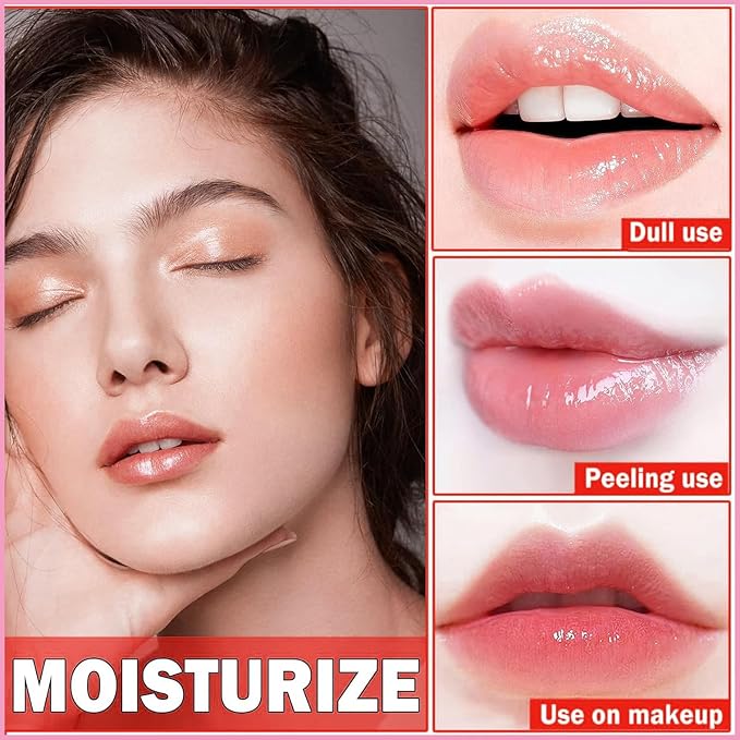 1 PCS Bee Lip Balm Lip Mask Honey Pot, Strawberry Moisturizing Sleeping Lip Mask Overnight with Sticks, Lip Balm Honey Pot Lip Balm Hydrating Prevention Dry and Crack Lip Scrubs Exfoliator-VivaGrace Women