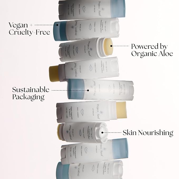 Herbal Peppermint Lipbalm, 3 Pack-VivaGrace Women