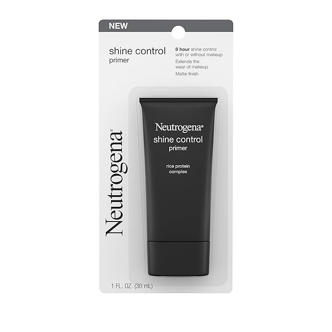Neutrogena Shine Control Mattifying Liquid Face Primer for Oily Skin, Lightweight, Non-Comedogenic and Non-Greasy Pore and Makeup Primer with Oil-Absorbing Rice Protein, 1 fl. oz (Pack of 2)-VivaGrace Women