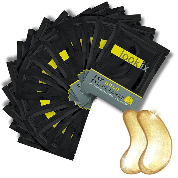 Revitalize Your Skin with 24K Gold Eye Mask - Reduce Puffy Eyes, Dark Circles, Wrinkles, and Fine Lines - 15 Pairs of Refreshing Eye Gels-VivaGrace Women