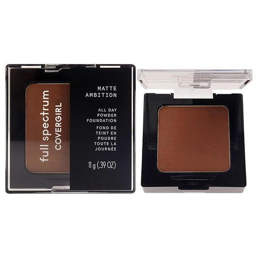 COVERGIRL Matte Ambition, All Day Powder Foundation, Deep Cool 3, 0.38 Ounce-VivaGrace Women