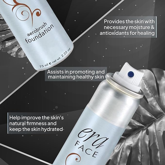ERA Face spray makeup (R10 Cocoa, 2.25 oz) - airbrush foundation, everyday, buildable, professional spray on cosmetics by Era Beauty-VivaGrace Women