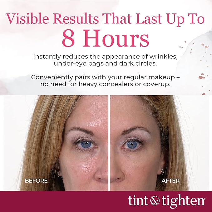 Tint and Tighten Color Smoothing Eye Cream for Wrinkles – Anti Aging Cream Visibly Reduces Under Eye Wrinkles – Eye Cream for Dark Circles and Puffiness – Instant Eye Bag Remover-VivaGrace Women