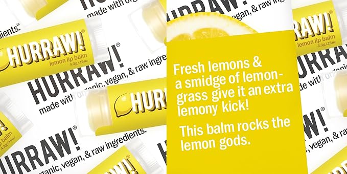 Hurraw! Lemon, Orange, Lime Lip Balms, 3 Pack Bundle: Organic, Certified Vegan, Cruelty and Gluten Free. Non-GMO, 100% Natural Ingredients. Bee, Shea, Soy and Palm Free. Made in USA-VivaGrace Women