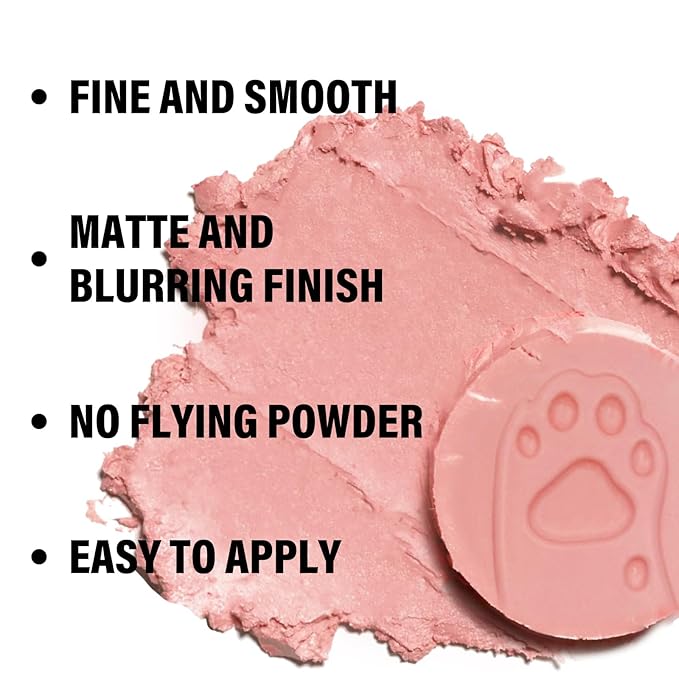 Boobeen Matte Blush Palette for Cheek, Pink Blush Cream, High Pigment Blush, Blendable Face Blusher for Confident Natural Makeup-VivaGrace Women