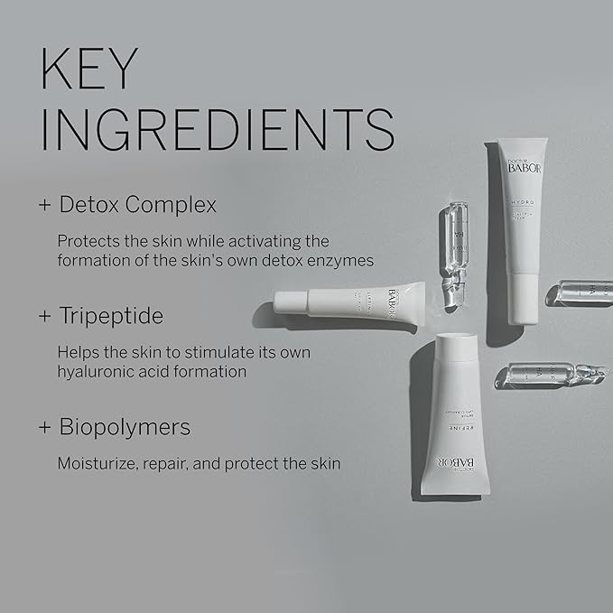 DOCTOR BABOR Hydro Filler Routine, Hyaluronic Acid Power Serum Ampoules, Lifting & Plumping Eye Cream, Target Wrinkles & Firmness, Radiant Results Skincare Set-VivaGrace Women