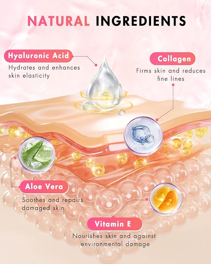 Forehead Wrinkle Patches & Smile Line Patches, Overnight Facial Wrinkle Treatment with Hyaluronic Acid, Aloe, Collagen & Vitamin E to Lift Smile Lines for Women 36pcs-VivaGrace Women