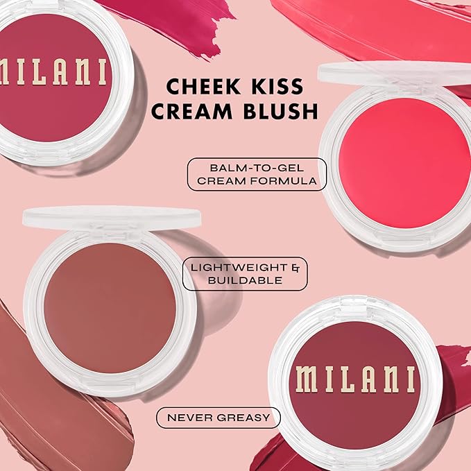 Milani Cheek Kiss Cream Blush- Cream to Gel Blush for Cheek and Lip Tint-VivaGrace Women