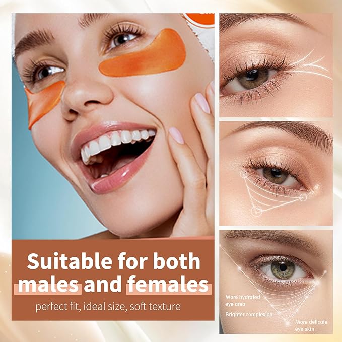 Premium Under Eye Patches, Gel Eye Patches Hydrating & Refresh for Puffy Eyes, Under Eye Bags & Dark Circles, Natural Collagen Eye Gels Pads, Crystal Anti-Aging Eye Mask (Light blue)-VivaGrace Women