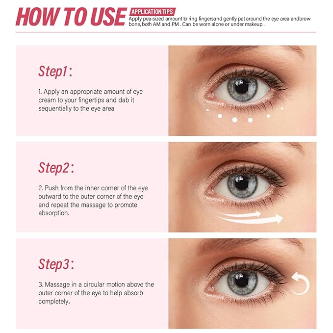 Retinol Eye Cream For Dark Circles And Puffiness, Repair Under Eye Retinol Cream with Hyaluronic Acid and Collagen, Smooth Fine Lines, Wrinkles, Bags & Dark Spots, Tightens Eye Skin Care(Retinol)-VivaGrace Women