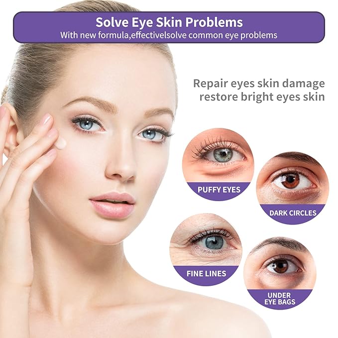 BREYLEE Retinol Eye Cream - Puffy Eyes and Dark Circles Treatments – Look Younger and Reduce Wrinkles and Fine Lines Undereye, Improve and Firm eye Skin - Pure Natural Material Extraction-VivaGrace Women
