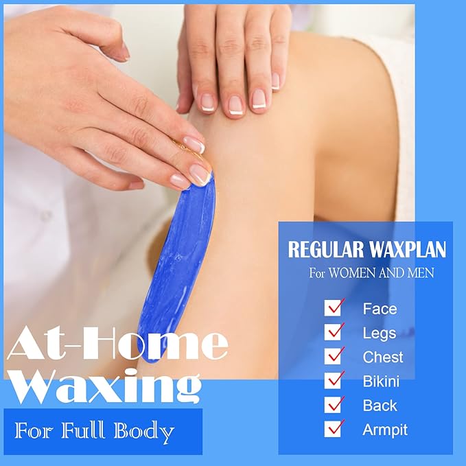 PURPLESKY Waxing Beads for Hair Removal - 2.5LB Coarse Hard Wax with Sea Salt Scent, Sticks for Bikini, Facial, Leg, Back and Chest