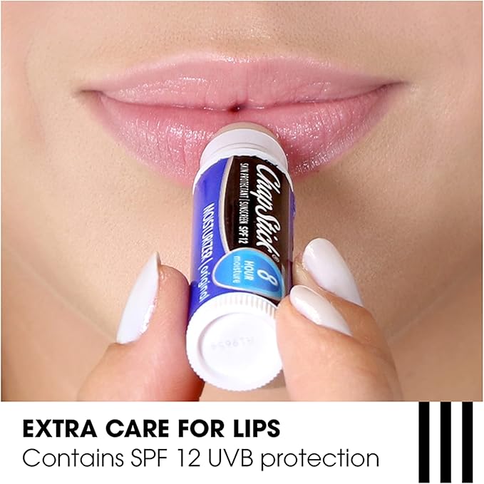 ChapStick Moisturizer Original, Black Cherry and Cool Mint Lip Balm Tubes Variety Pack, SPF 15 and Skin Protectant - 0.15 Oz (Pack of 3)-VivaGrace Women