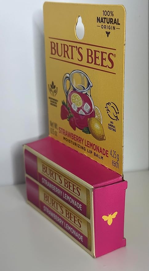 BURTS BEES STRAWBERRY LEMONADE LIP BALM 2 (0.15) TUBES-VivaGrace Women