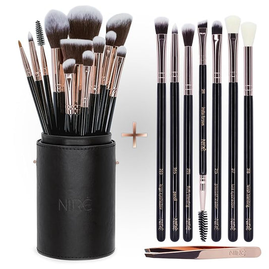 Niré Beauty Most Loved Artistry and Eye Brush Set - Your Best Selection of Makeup Brushes Great for Professionals and Beginners-VivaGrace Women