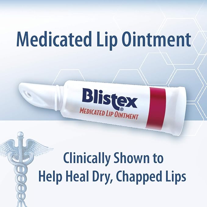 Blistex Medicated Lip Ointment, 0.21 Ounce Tube, Pack of 24 – Relieves Cold Sores & Helps Heal Dry Chapped Lips, Pain Relief from Lip Sores & Blisters, Healing Ointment-VivaGrace Women