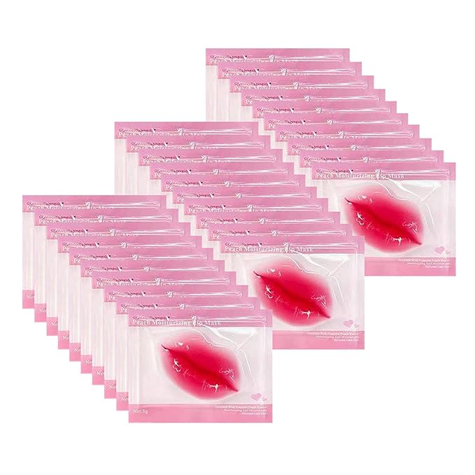 30 pieces of Moisturizing Collagen Crystal Lip Mask - Anti-Ageing & Anti Chapped, Reduce lip Wrinkles, Fade Lip Color, Make Skin Smooth And Firm Collagen Lip Pieces (Rose)-VivaGrace Women