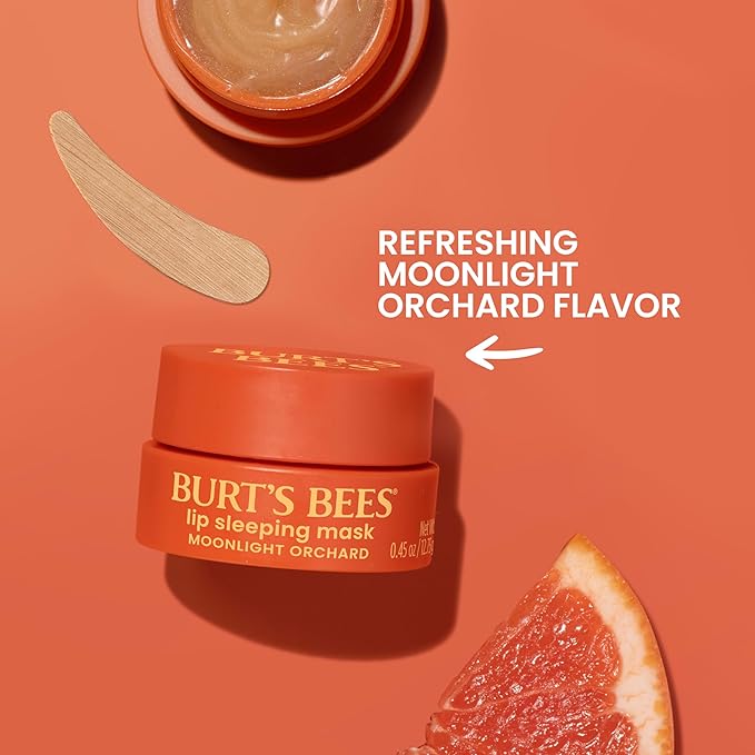 Burt’s Bees Moonlight Orchard Lip Sleeping Mask, With Hyaluronic Acid and Squalane Moisturizer To Instantly Hydrate Lips, Overnight Lip Mask, Lip Treatment, 0.45 oz.-VivaGrace Women