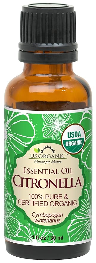 US Organic Citronella Essential Oil, USDA Certified, 100% Pure, 30 ml, Improved caps and droppers – Used for Skin Care, DIY Projects Like Candle Making and Much More-VivaGrace Women