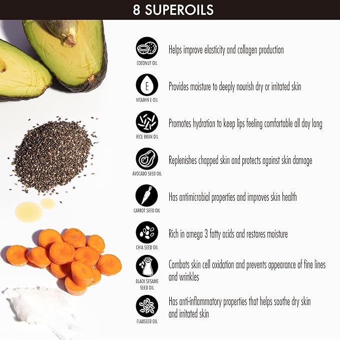 YENSA Super 8 Lip Oil, Natural Korean Moisturizing Gloss, No-Sticky Transparent Formula For Hydrating Lip Care (Power Pink) .22 fl oz-VivaGrace Women