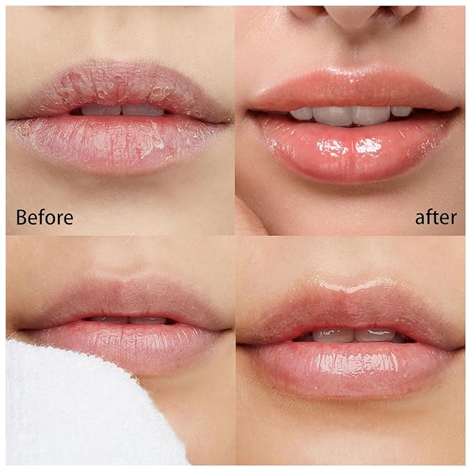 2 Pcs Lip Balm Honey Pot Lip Treatment Overnight Lip Sleeping Balm Strawberry Honey Pot lip Mask Moisturizing Exfoliating Prevent Dry & Cracked Diluting Lip Lines (Honey & Strawberry)-VivaGrace Women