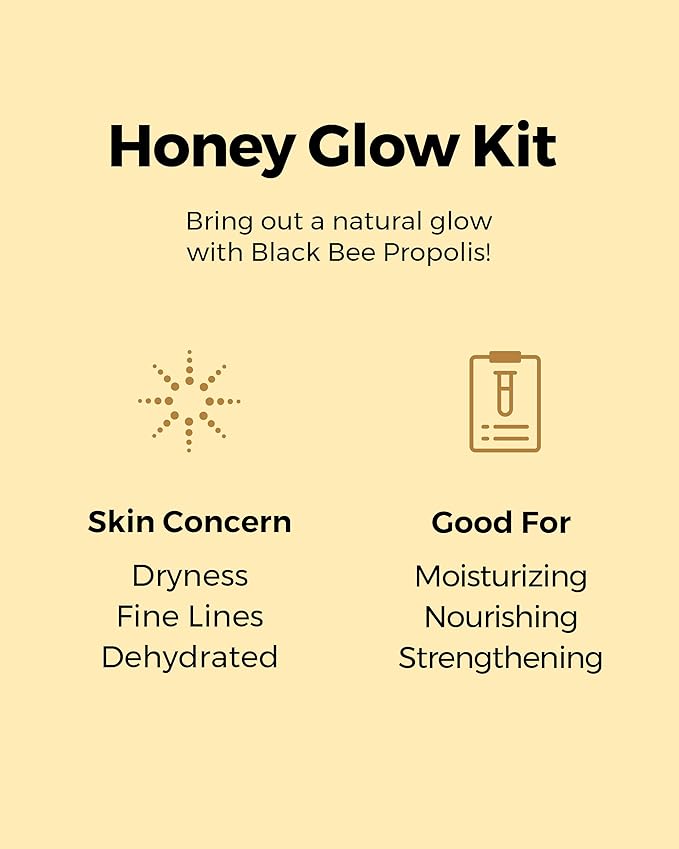 COSRX Honey Glow Kit | Facial Toner, Serum, Cream with Propolis Extract | Deep Moisture, Hydration, Nourishment | Travel Size Set, Gift Set, Korean Skincare, Not Tested on Animals, Paraben Free-VivaGrace Women