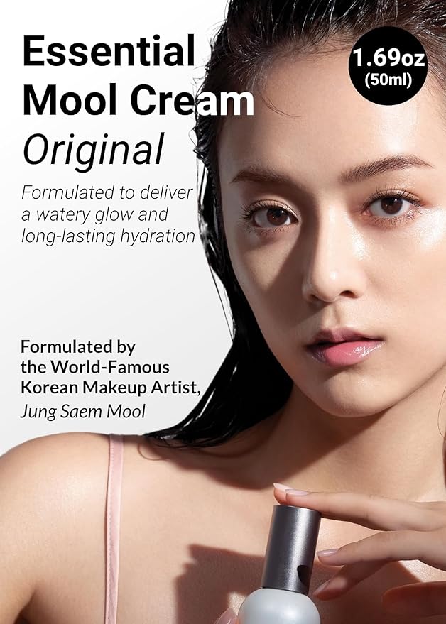 JUNG SAEM MOOL Essential Mool Cream 1.7 Fl Oz, Lightweight Watery Face Cream with Ceramide and Panthenol for Deep Hydration and Radiant Skin, Skin Barrier Support, Korean Foundation Makeup Prep-VivaGrace Women