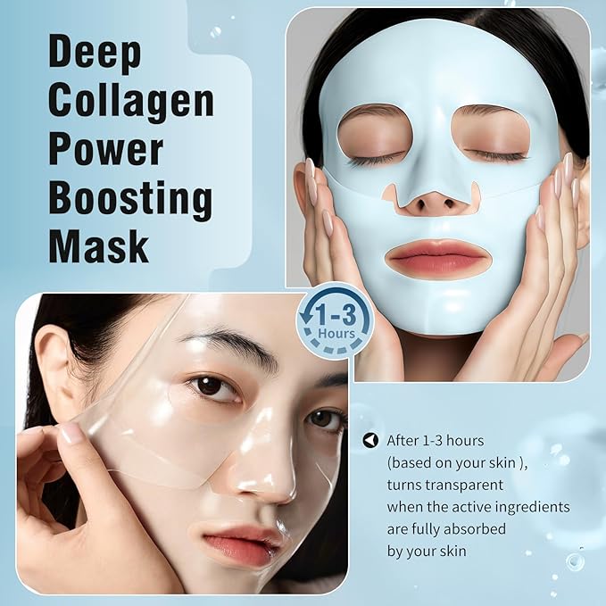 ISTON Overnight Collagen Face Mask - Intense Hydration & Anti-Aging - With 5 Hyaluronic Acids, Peptides & Plant Extracts - Reduce Fine Lines, Plump Skin, Minimize Pores -4Pack-VivaGrace Women