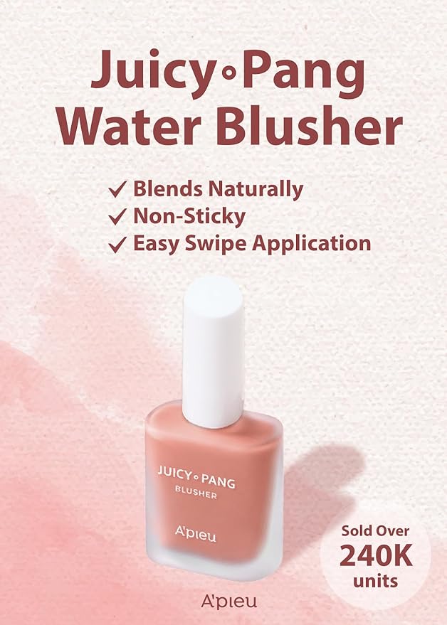 A'PIEU JUICY-PANG WATER BLUSHER (BE01 - Fig Pearl) Korean Liquid Blush For Cheeks K Beauty Makeup-VivaGrace Women