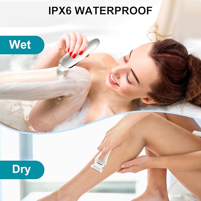 Electric Bikini Epilator for Women, 5 in 1 Hair Removal for Face, Chin, Arm, Leg, Armpit, Bikini Trimmer, IPX6 Waterproof, USB Rechargeable, Wet & Dry Lady Shaver,2 Speeds & 5 Cutter Heads-VivaGrace Women