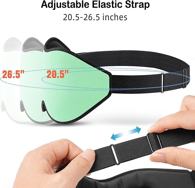 LitBear Sleep Mask for Side Sleeper Women Men, Eye Mask for Sleeping Light Blocking, 3D Contoured Cup Sleeping Mask, Soft Breathable Sleep Eye Mask with Adjustable Strap for Flight, Mint Green-VivaGrace Women