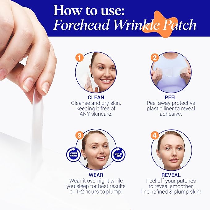 Wrinkles Schminkles Forehead Wrinkle Patches, 2-Pack, Reusable Hypoallergenic Silicone Smoothing Pads + Silicone Patch Cleanser 2 oz, Clean Silicone Patches Without Breaking Down The Adhesive-VivaGrace Women