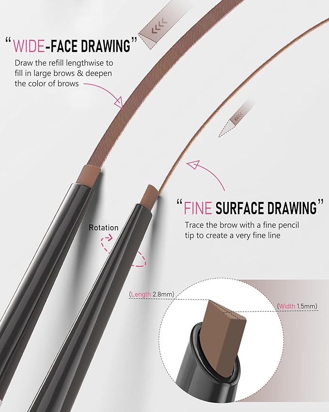 Ash Brown Eyebrow Pencils for Old Women, Eye Brow Pencil for Women-VivaGrace Women