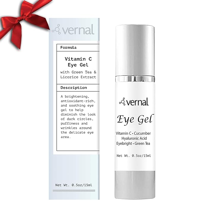 Vernal Anti Wrinkle Eye Cream - Vitamin C and Hyaluronic Acid Infused Collagen Eye Cream, Dark Circle Depuffing Eye Bag Cream for Dark Circles, Puffiness, Under Eye Bags, Crows Feet & Fine Lines-VivaGrace Women