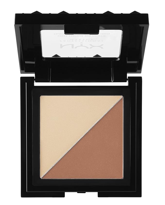 NYX PROFESSIONAL MAKEUP Cheek Contour Duo Palette, Perfect Match, 0.18 Ounce-VivaGrace Women