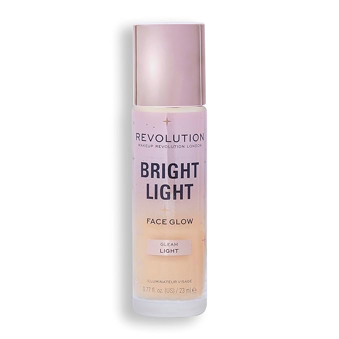 Revolution, Bright Light Face Glow, Lightweight & Brightening Multi-Use Skin Tint, Illuminating and Natural Glow Finish, Gleam Light, 0.77 Fl. Oz-VivaGrace Women