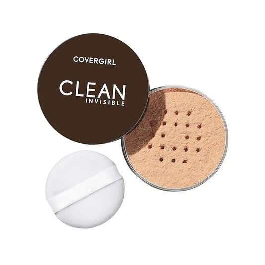 COVERGIRL Clean Invisible Loose Powder - Loose Powder, Setting Powder, Vegan Formula - Translucent Medium, 18g (0.63 oz)-VivaGrace Women