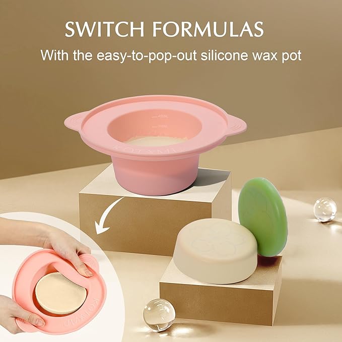 KOTAMU Waxing Kit Black Digital Wax Kit for Women Men Sensitive Skin Hard Waxing Pot for Eyebrow Face Leg Underarm Coarse Soft Hair Removal Professional Wax Warmer with 25 Accessories for Home Salon-VivaGrace Women