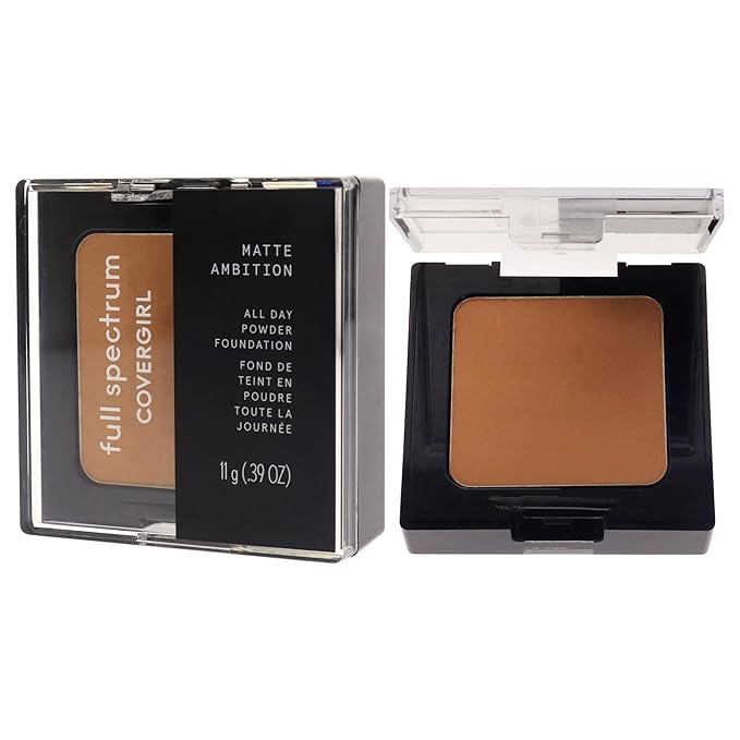 COVERGIRL Matte Ambition, All Day Powder Foundation, Medium-tan Neutral, 0.38 Ounce-VivaGrace Women