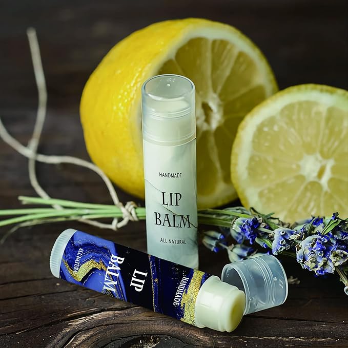 CRASPIRE Lip Balm Labels 80pcs Homemade Lip Balm Labels 2” Clear Lip Balm Labels for Tubes Printable Waterproof Lip Balm Stickers Labels for Lip Balm Handcream Candle Container（Phnom Penh Quicksand）-VivaGrace Women