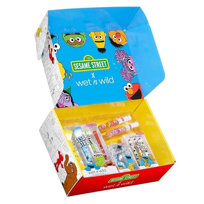 wet n wild Sesame Street Limited Edition PR Box - Makeup Set with Versatile Brushes, Vibrant Buildable & Blendable Palettes & Lip Glosses for Unique Looks, Cruelty-Free & Vegan-VivaGrace Women